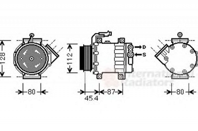 VAN WEZEL 1700k366 -  Компрессор, кондиционер